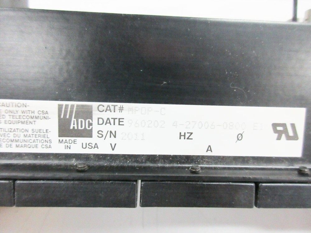 ADC MPOP-C 4-27006-0800 E1 PATCH BAY INTERCONNECT WITH 3 MODULES