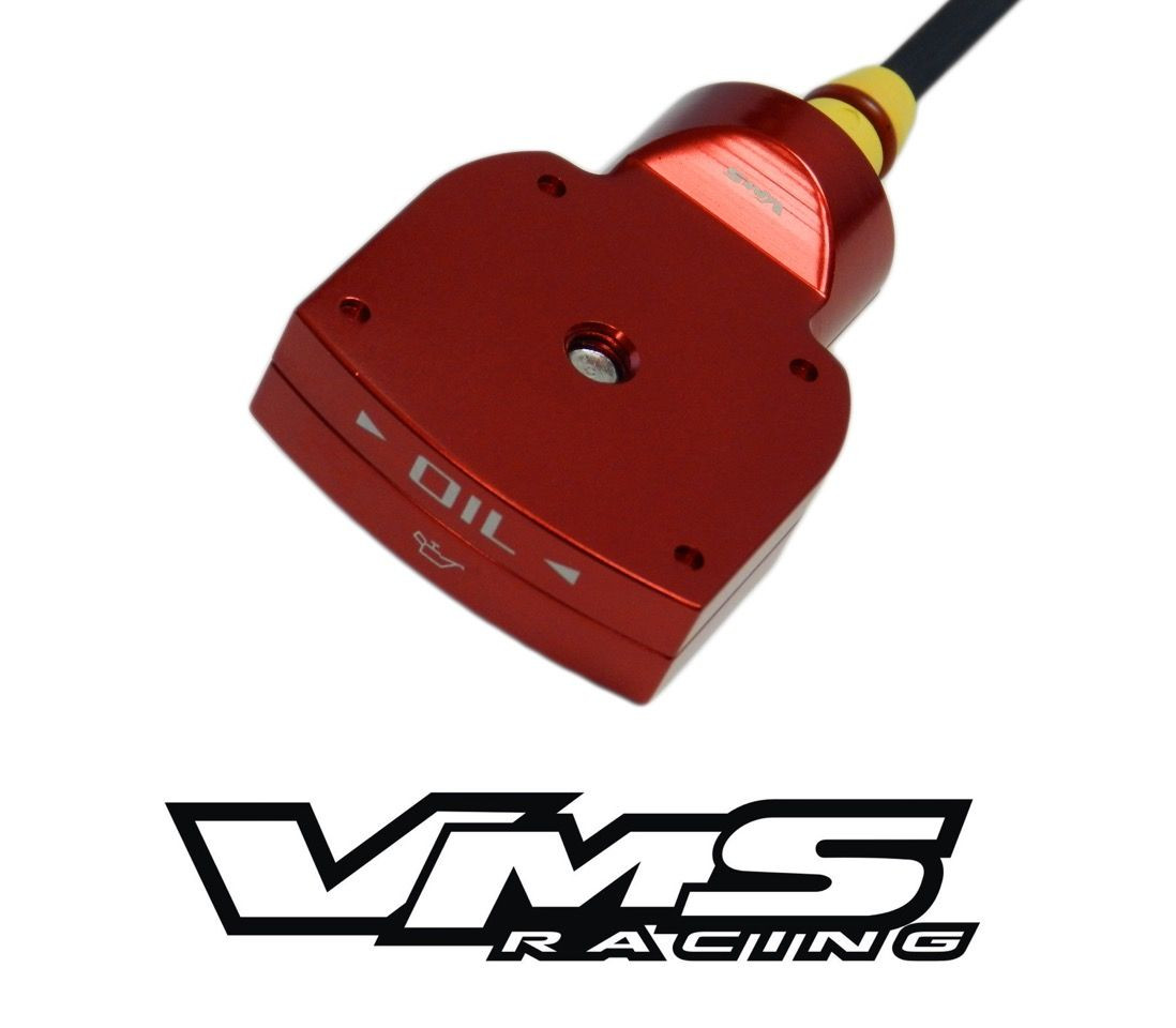 VMS RED BILLET ALUMINUM ENGINE OIL DIPSTICK HANDLE GRIP COVER CAMARO CORVETTE