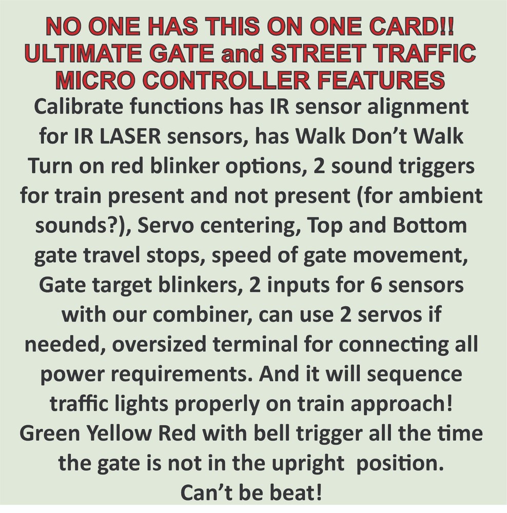 ULTIMATE O HO N model RR crossing gate block detector traffic controller