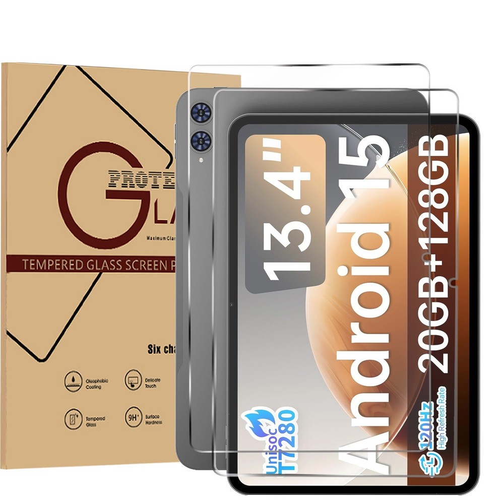 2 Pack Tempered Glass For Teclast 13.4" inch Tablet 9H HD Clear Screen Protector
