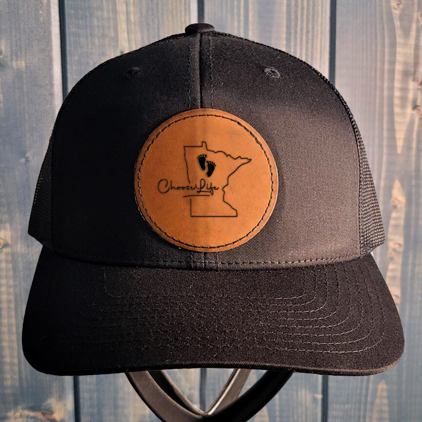Minnesota Leather Patch Hat Pro-Life Hat