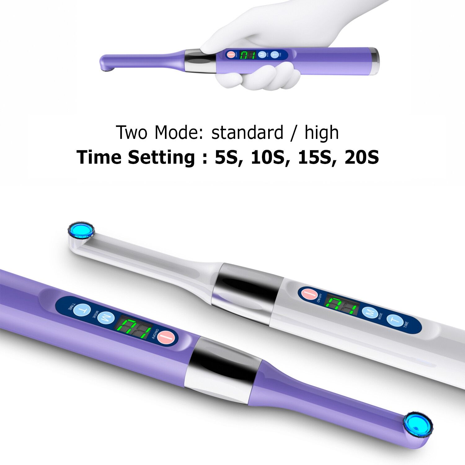 Original Woodpecker iLED Dental Curing Light Lamp Wireless 1 Sec Curing 2500mw