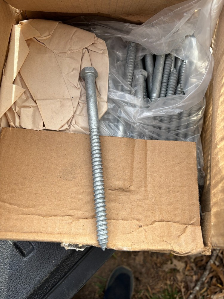 1/2 x 8" lag screws galvanized hex head (25)
