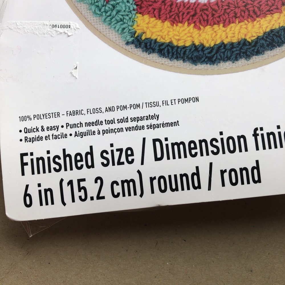 TWO Loops & Threads LLAMA Punch Needle Kit Embroidery Hoop Floss Needle
