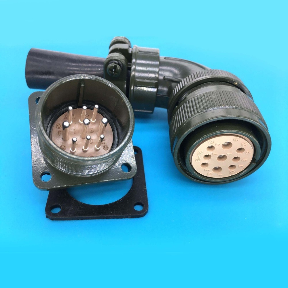 set 90° Aviation plug servo motor special plug & socket MS3108 20-18S 9-core