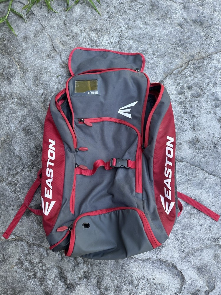 Easton Bat Pack Bag-Baseball/ Softball Backpack Black Red