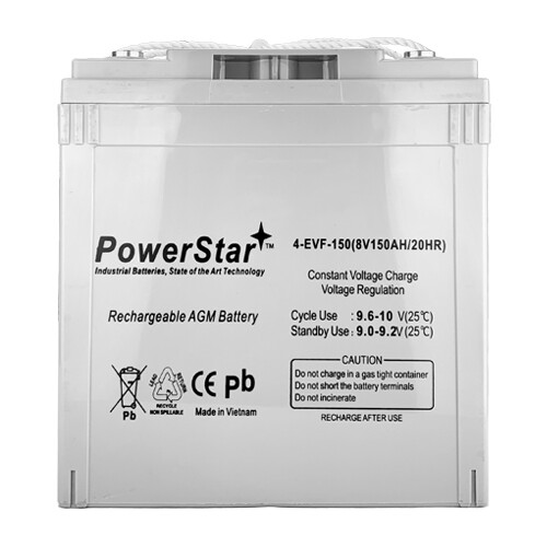 PowerStar Battery BCI Group GC8 8V 150AH Deep Cycle Golf Cart and Scrubber Batte