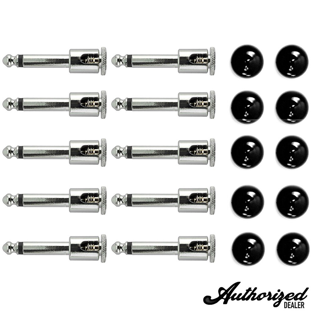 10 Pack | George L's .155 Right Angle Plug & Jacket Black Kit