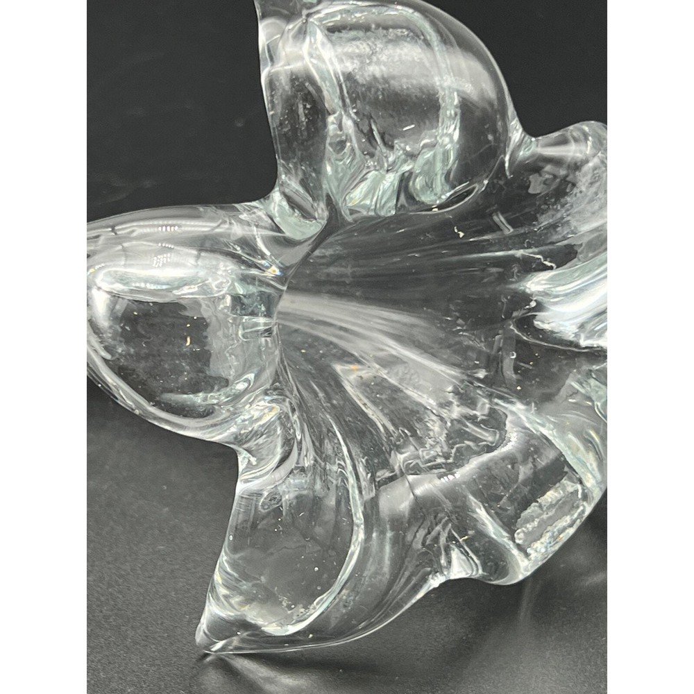 Crystal Hand Blown Lily Bud Vase Table Top