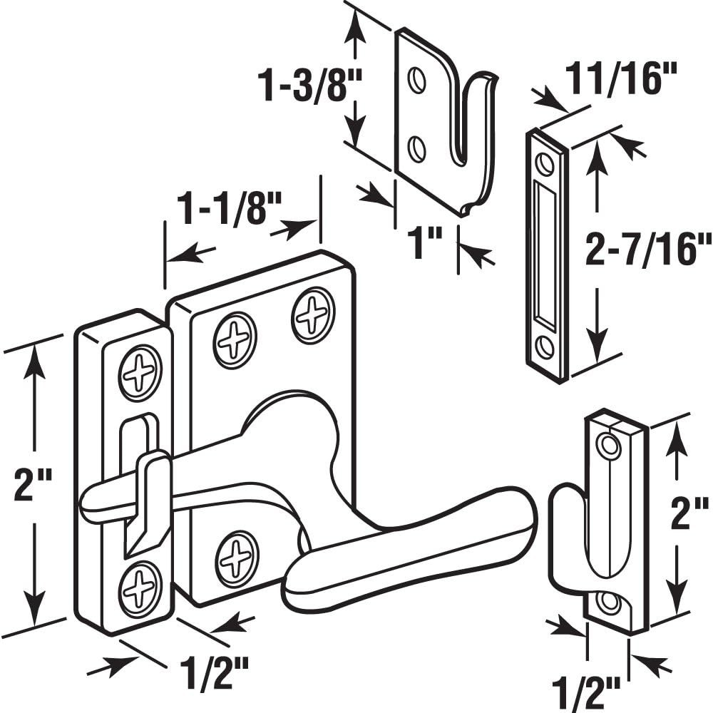 Brass Finish Casement Window Lock