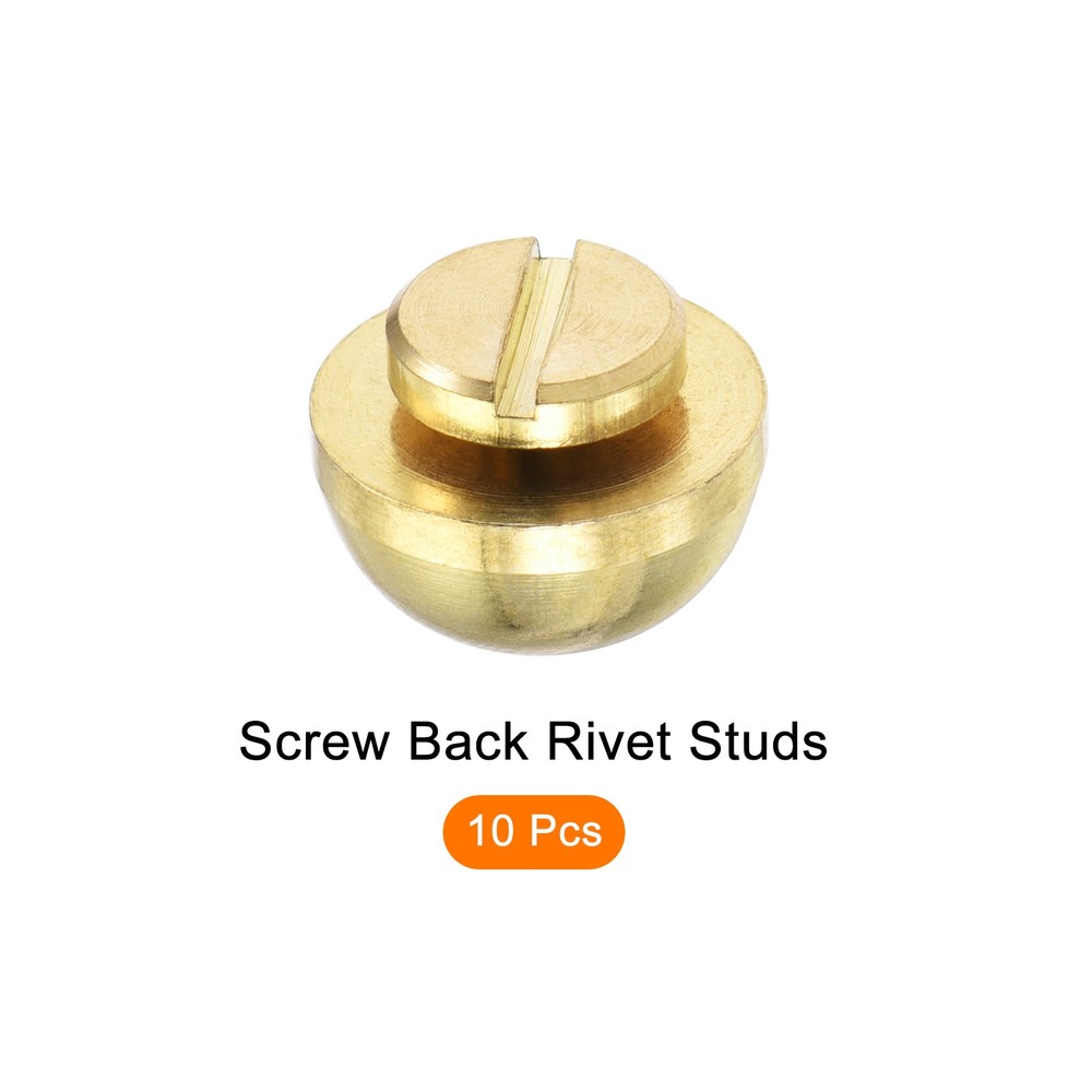 Screw Back Stud Spike (12x7mm) 10pcs, Round Head Stud Rivets