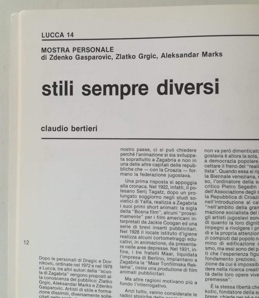 LUCCA COMICS 1980 SALONE INT. program CINEMA ANIMATION AND ILLUSTRATION