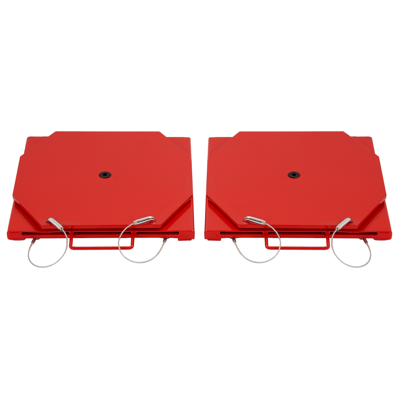 Red Steel Alignment Turn Plate Table For Passenger Car Truck 9000lb Capacity Set