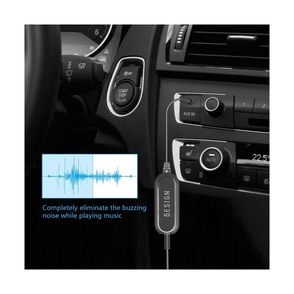 BESIGN Bluetooth Ground Loop Noise Isolator for Car Audio/Home Stereo System ...
