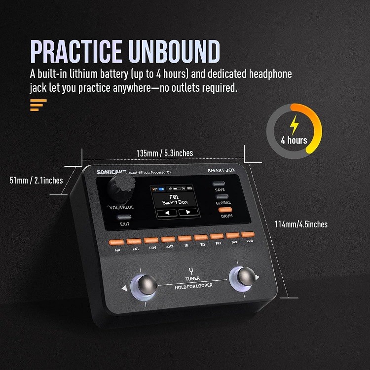 SONICAKE SMARTBOX QME-20 Compact Multi-Effects Pedal NEW