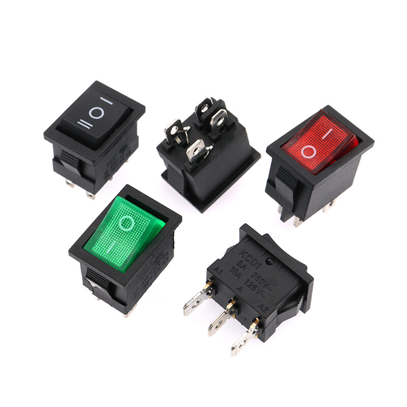 Rectangular Rocker Switch 2/3 Position SPST 125V 250V 6A/10A KCD1 ON OFF