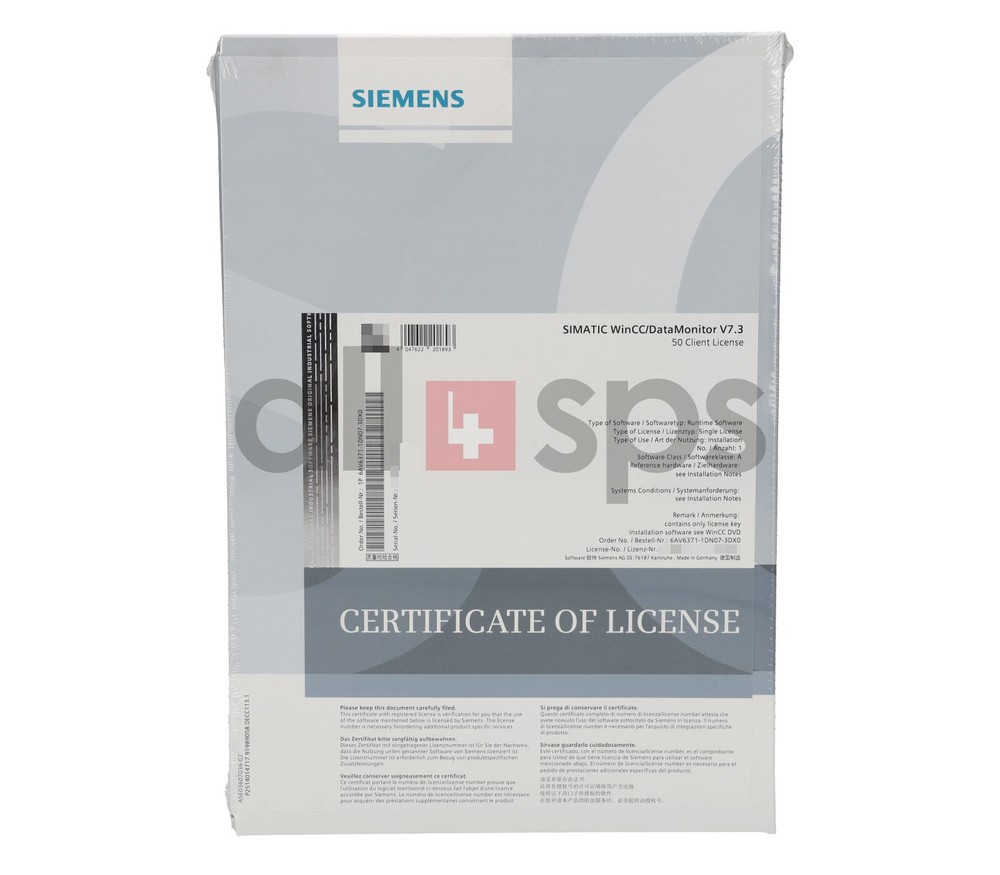 SIEMENS WINCC/DATAMONITOR V7.3 SERVER - 6AV6371-1DN07-3DX0 (NS)