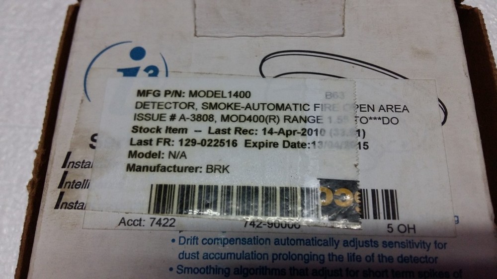 System Sensor 1400 Smoke Detector NIB