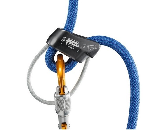 PETZL Verso Lightweight Compact Belay Device Rock Climbing Rappel Rescue