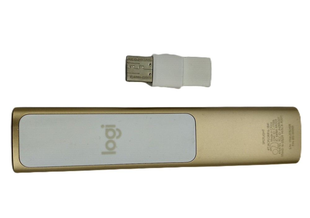 Logitech Spotlight Wireless Presentation Remote Gold -With Dongle Mint Condition