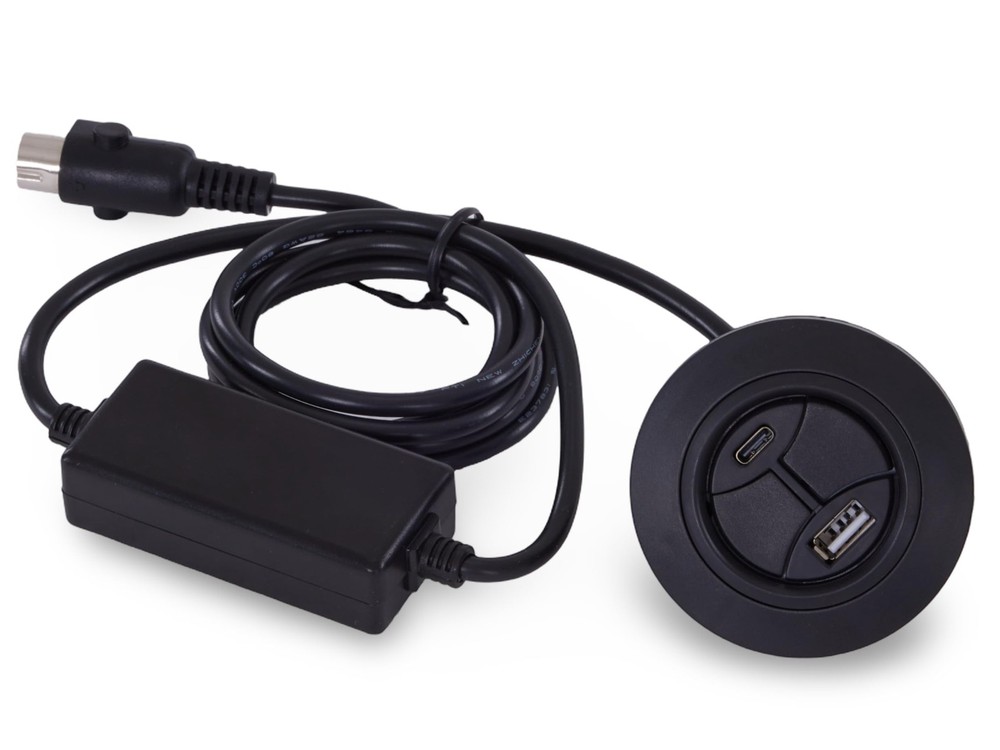 Recliner Replacement Switch, 2 Button 5 Pin Plug, Round, USB C Port, CD008