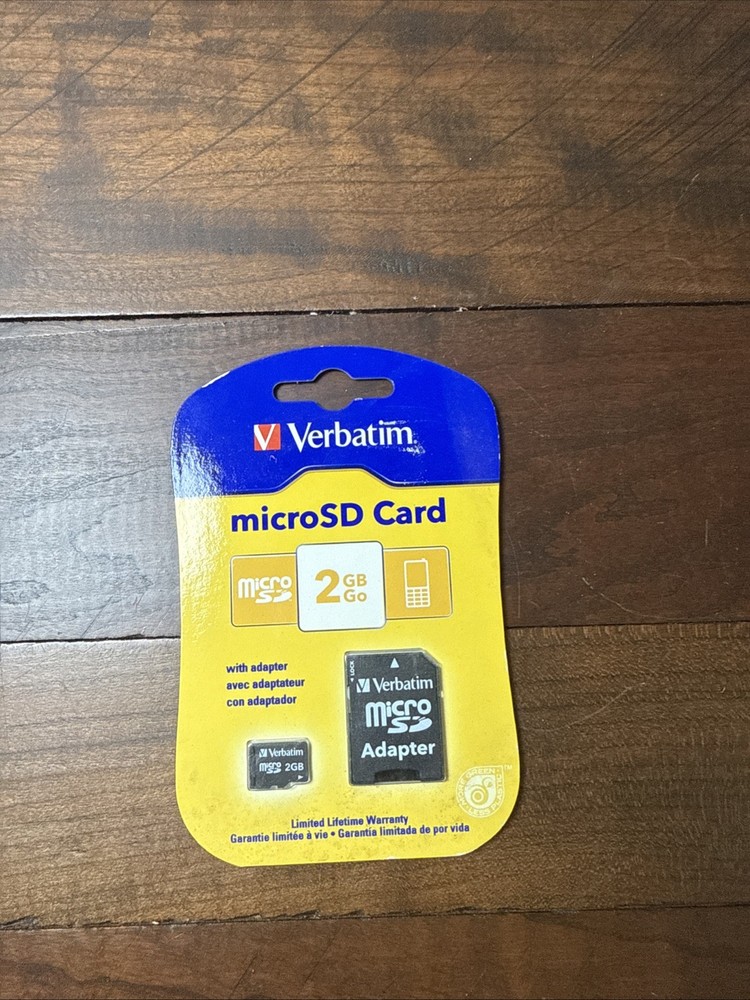 Verbatim microSD Card 2GB (w/SD adapter)