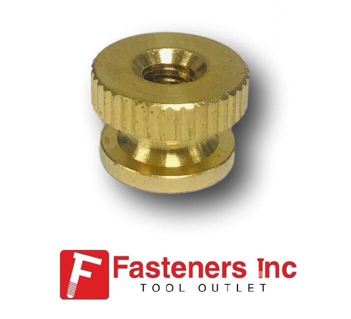 5/16"-18 Solid Brass Decorative Knurled Thumb Nuts