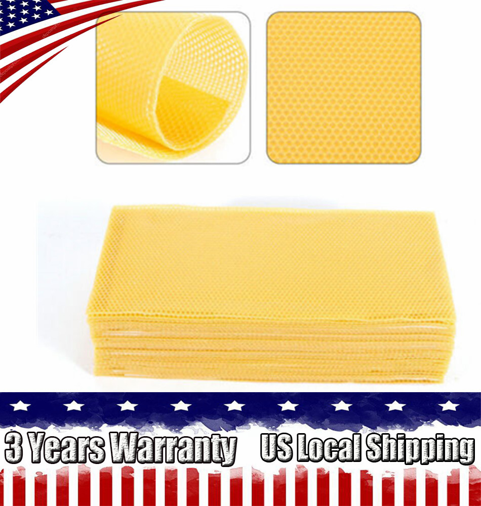 30 Honeycomb Sheets Bee Wax Foundation Beehive Frames for Beekeeping Brood Box