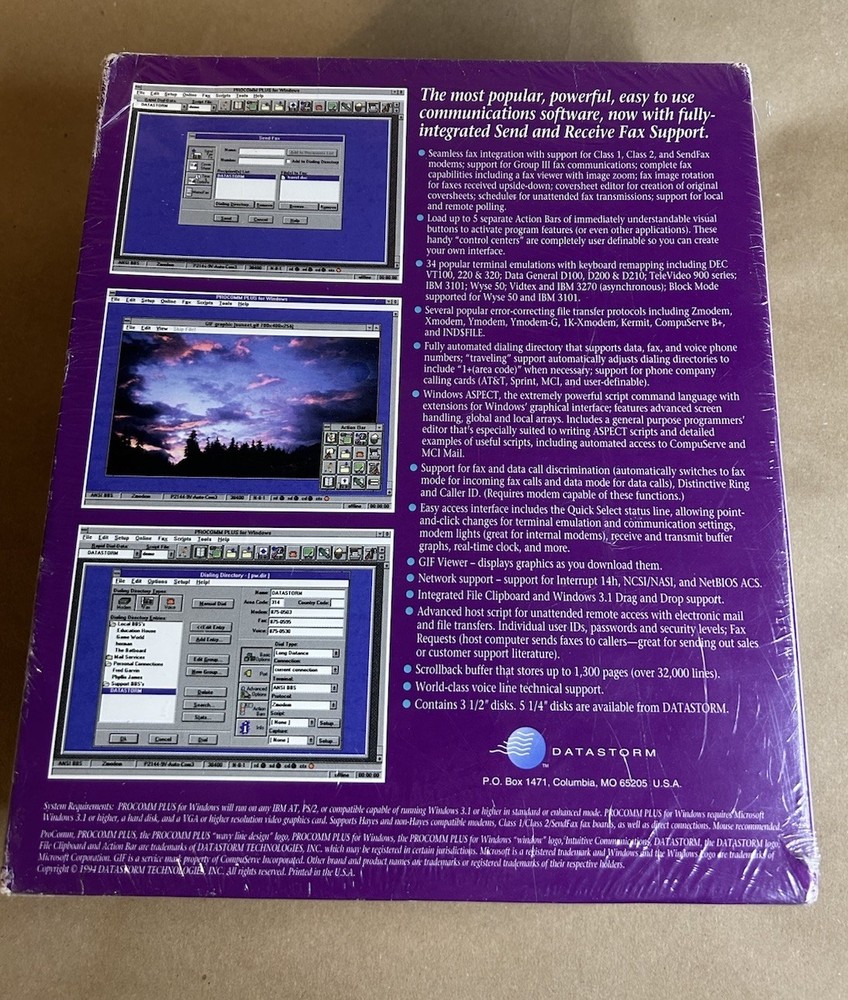 ProComm Plus for Windows Intuitive Data and Fax Communication Software - NEW