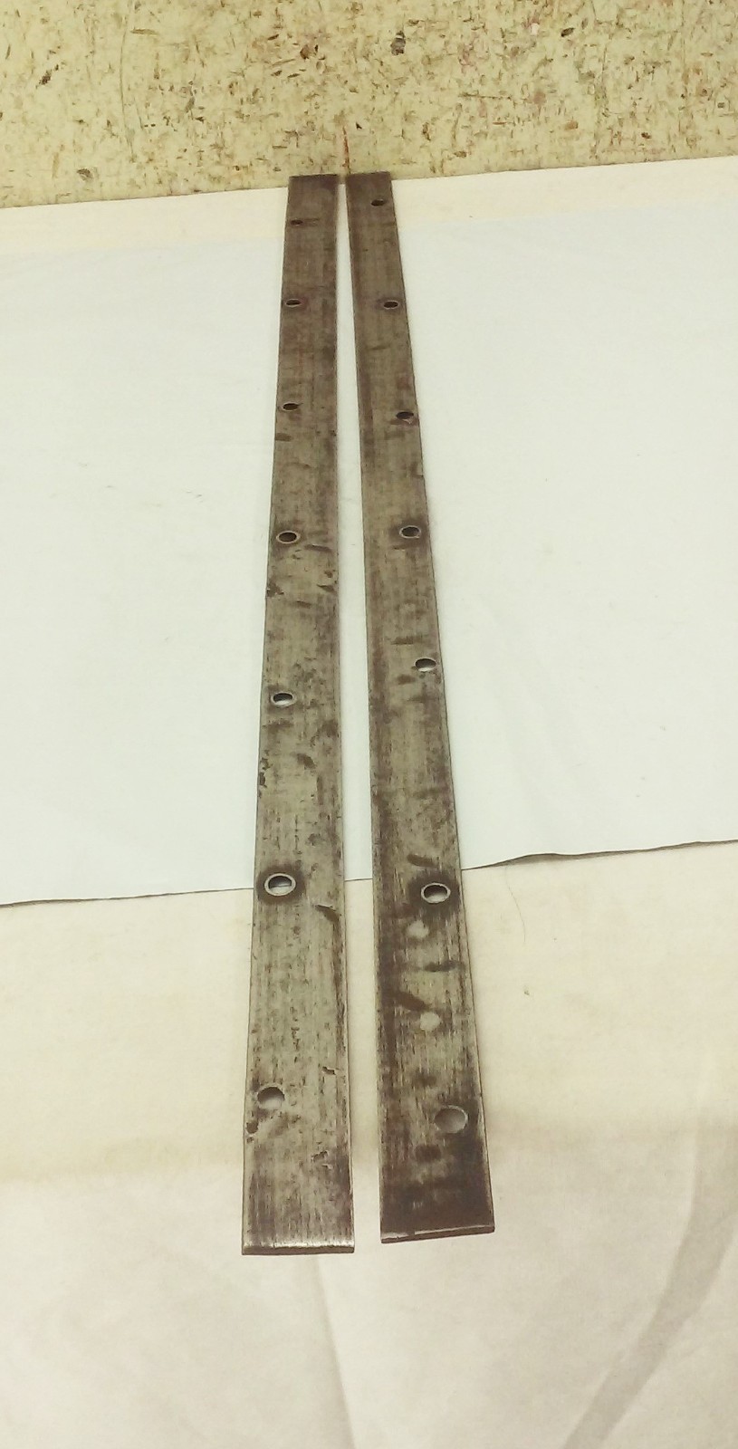 Vtg James swan beam drill press hand crank boring machine PARTS main beam strips