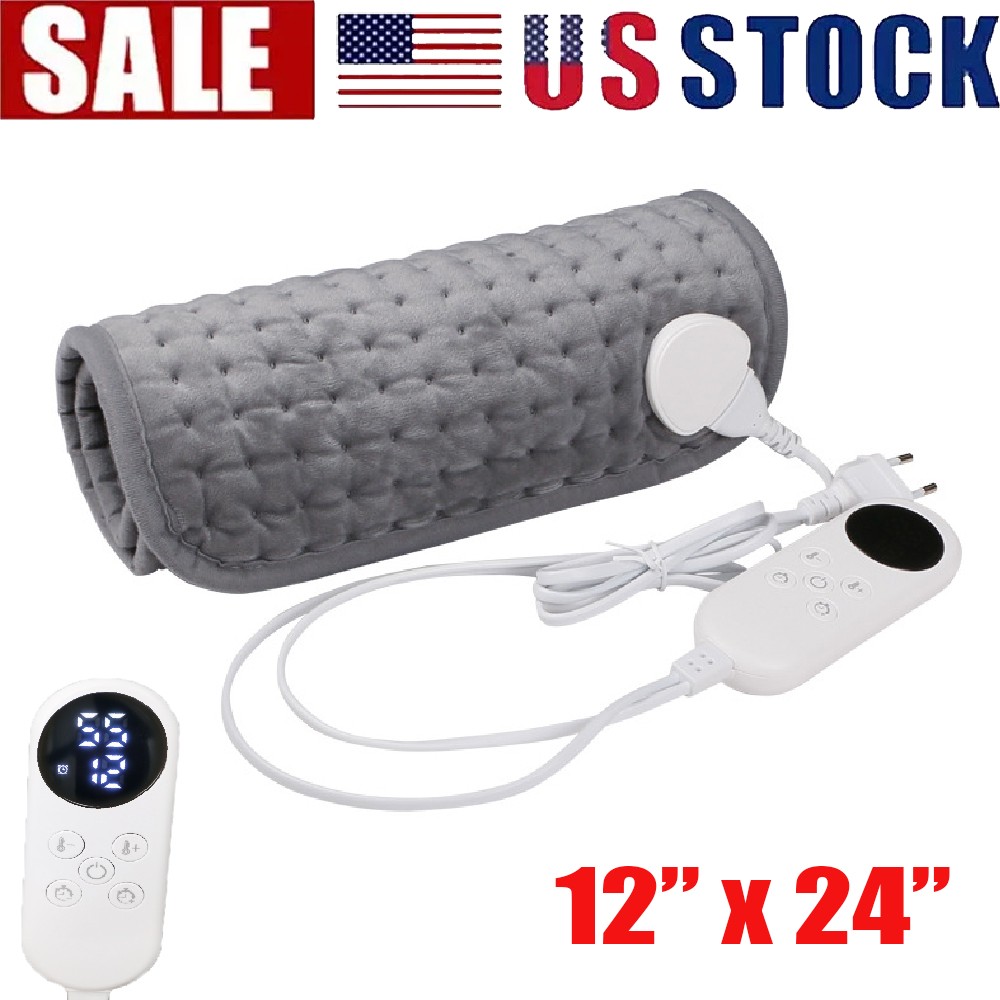 6 Levels Electric Heating Pad For Back Pain Cramps Relief Auto Shut Off 12x24”