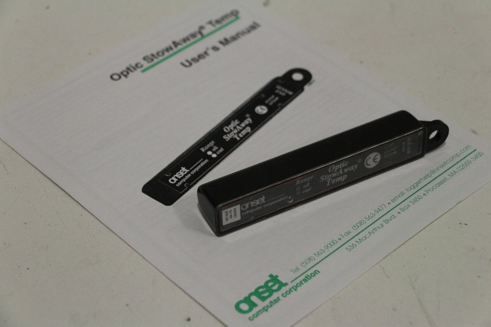 Onset Optic StowAway Temp Data Logger Temperature Sensor WTA08 w/ User Manual