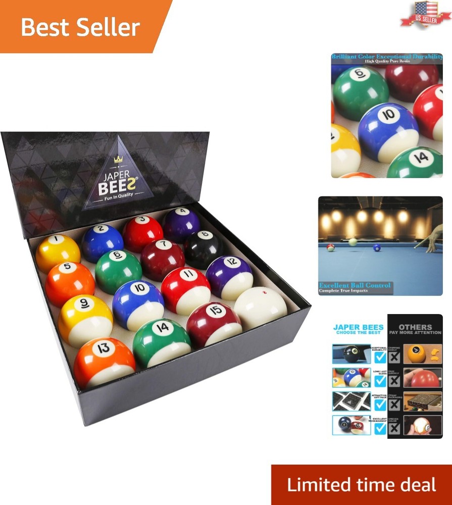 Professional Grade Billiard Balls - Complete 16 Set with