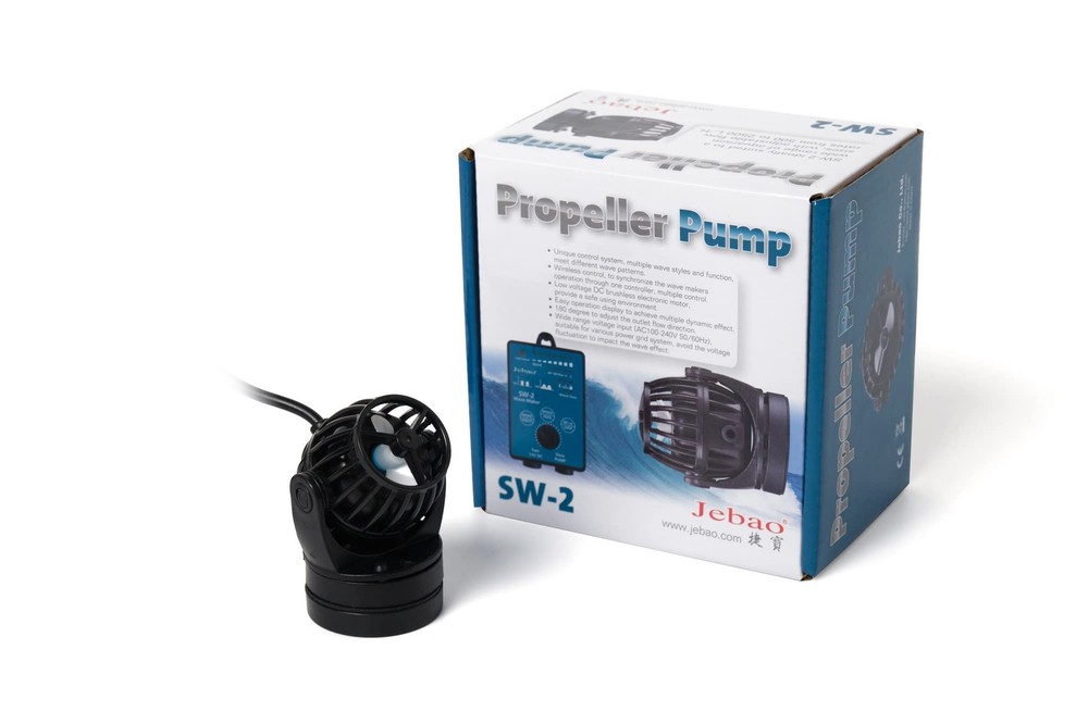 Jebao SW-2 Wave Maker Flow Pump with Controller for Marine Reef Black