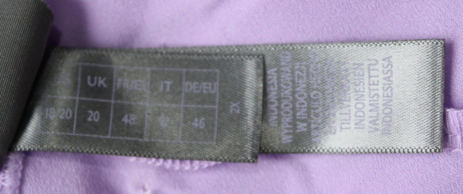 Savage x Fenty Women's Plus Lacestruck Sleep Slip CN6 Purple Opal Size 2X NWT