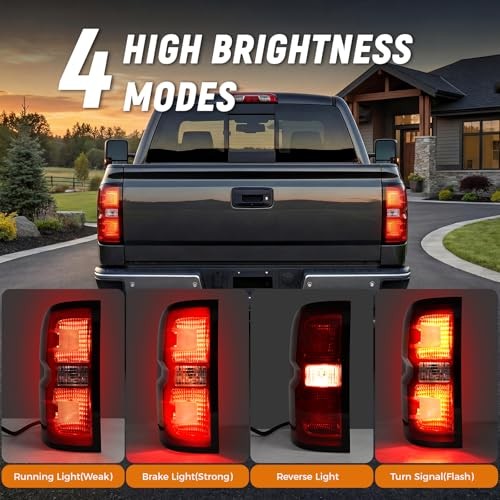 SHINEHOM Tail Light Assembly Compatible with 2014 2014-2019 Left Driver Side