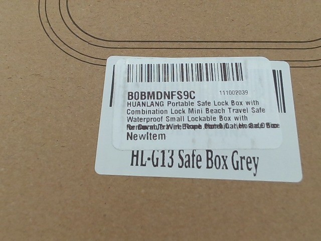 HUANLANG Portable Grey Safe Lock Box Waterproof Travel Combination Lock For Beac