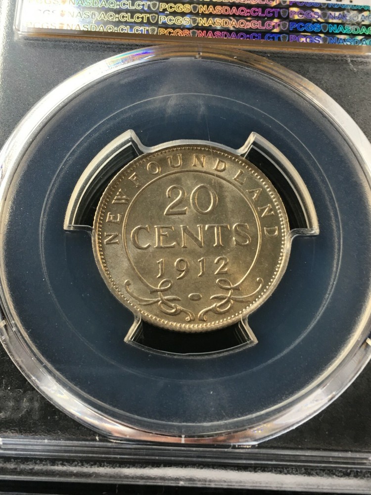 1912 Newfoundland, ¢20 Cent, PCGS Graded, **MS-63** #9590