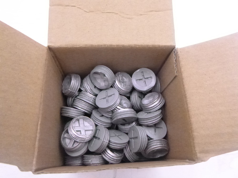 100 Pack Topaz Weatherproof Gray Closure Plug 1/2" WP50