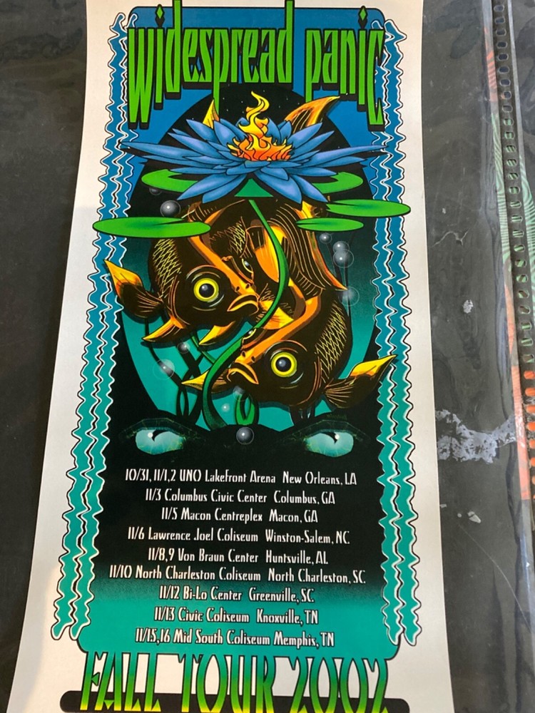 widespread panic poster fall tour 2002.