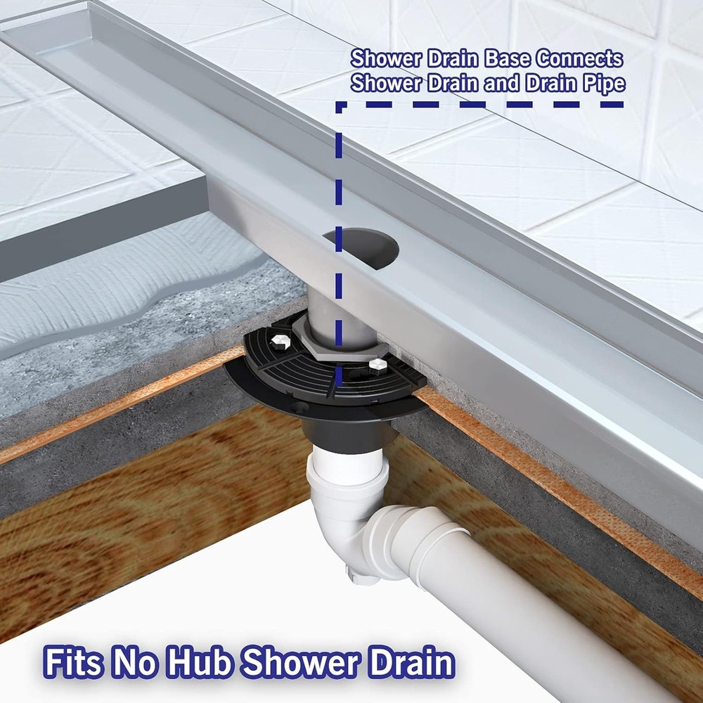 Corrosion-Resistant 2-Inch Shower Drain Base Kit - Complete Installation Package