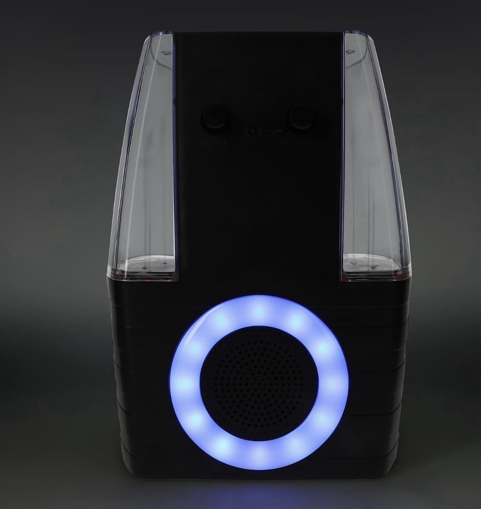 Dancing Light Show Bluetooth Karaoke Speaker, BlackPortable Entertainment System