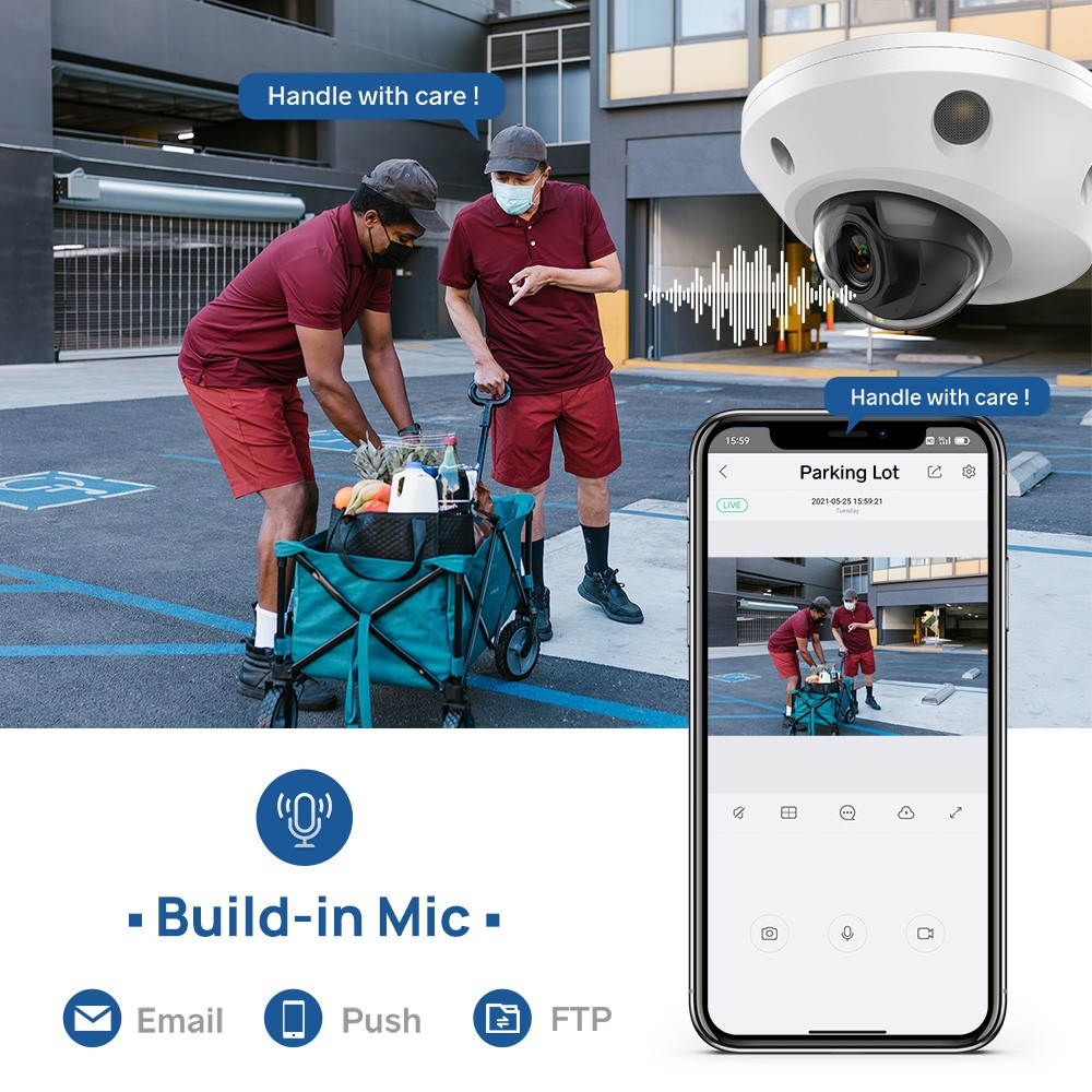 6PACK VIKYLIN 8MP 4K IR Dome Security Camera Smart Motion Detection Courtyard US