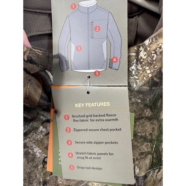 Realtree Chill Cutter Waterproof Windproof Scent Control SoftShell Jacket 3XL