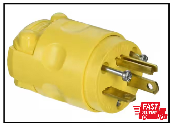 20 Amp 125-Volt 3-Wire Plug Yellow