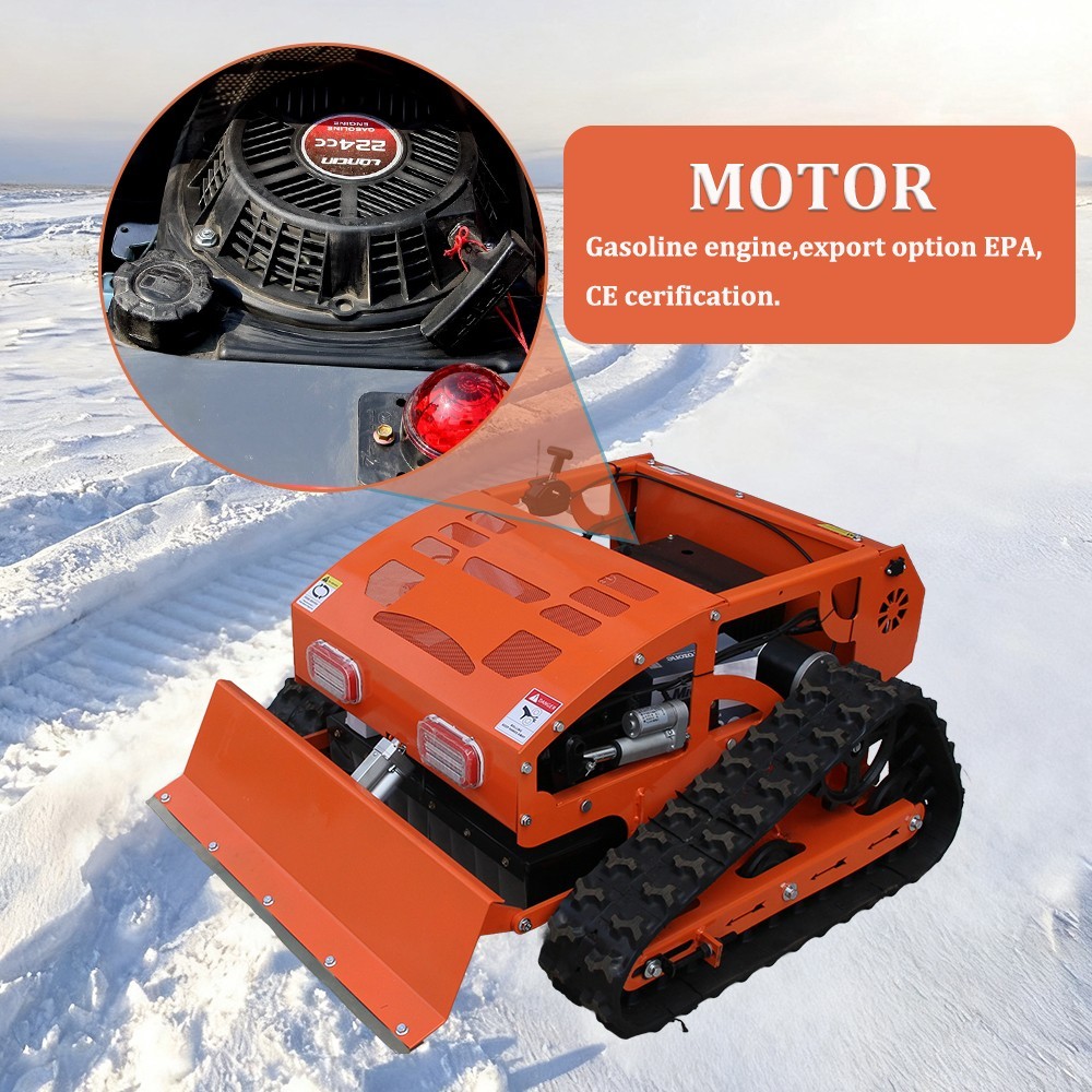 9HP Remote Lawn Mower with Snow Shovel Control Lawn Mower Electric Start EPA USA