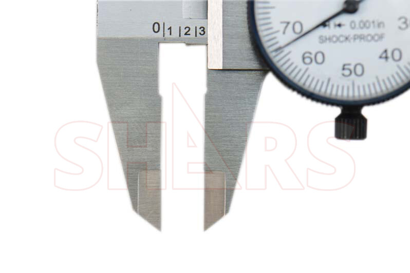 SHARS 4" DIAL CALIPER SHOCK PROOF .001" STAINLESS 4 WAY + Inspection Report ^}
