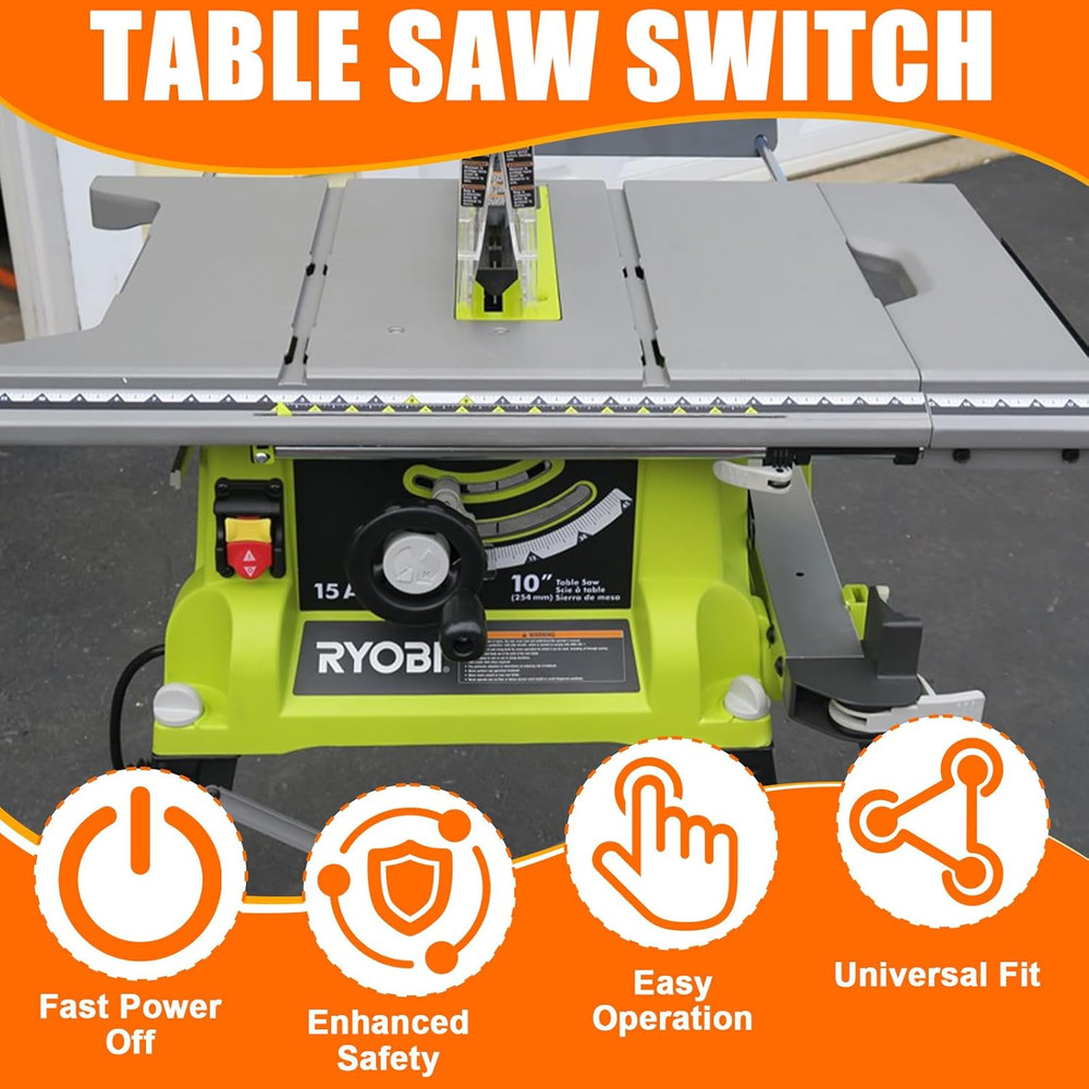 Table Saw Switch Replacement Compatible with Ryobi and Craftsman, Paddle On/Off