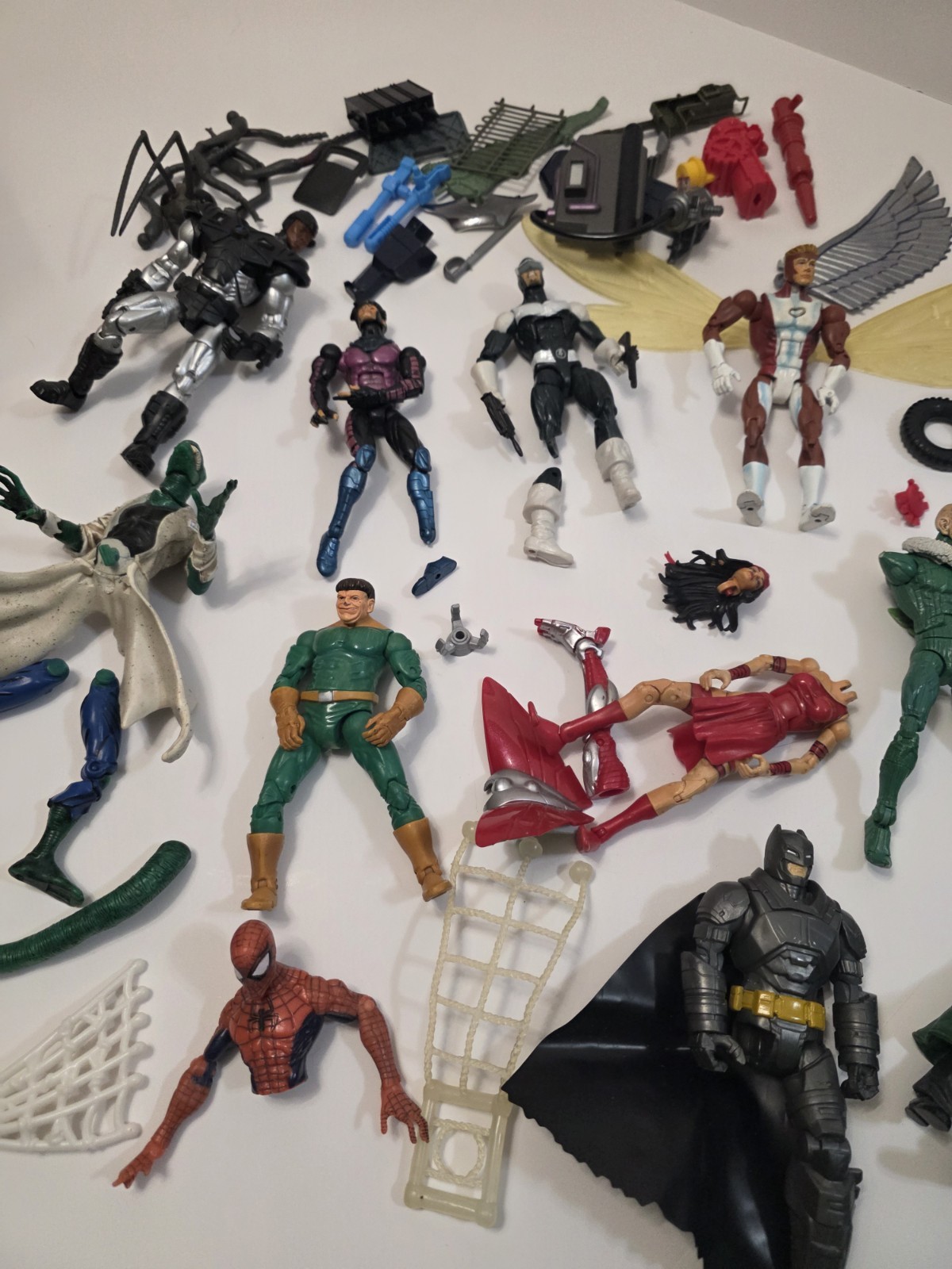 Mixed Lot of Junk Action Figures and Toys For Parts Access Missing Junk Toy Box