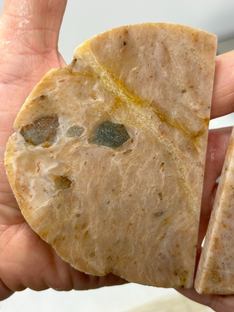 Simi-translucent Sillimanite Slabs Cabbing Lapidary Combo Ship Avail